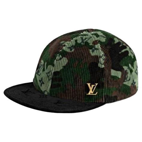 louis vuitton camo baseball hat.